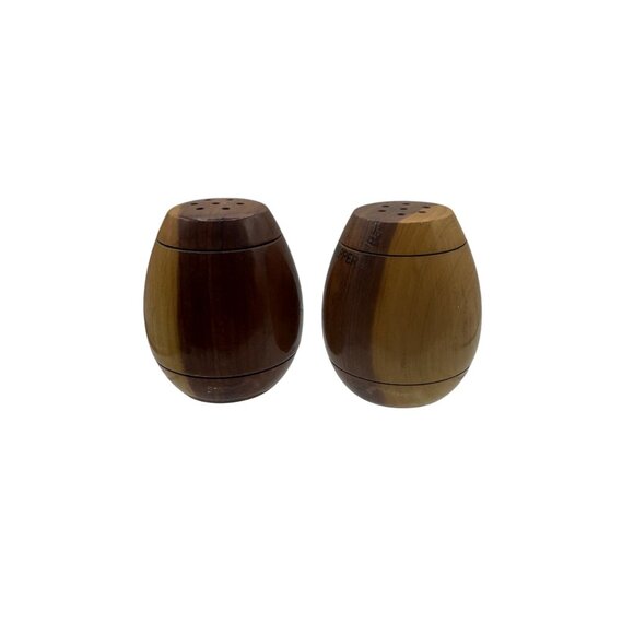 Vintage Handcrafted Wooden Salt & Pepper Shakers From Pismo Beach Calif - Picture 3 of 5